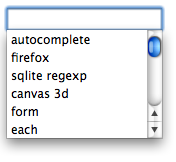 Autocomplete dropdown sorted by frecency